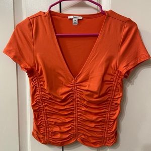 Cute orange crop top